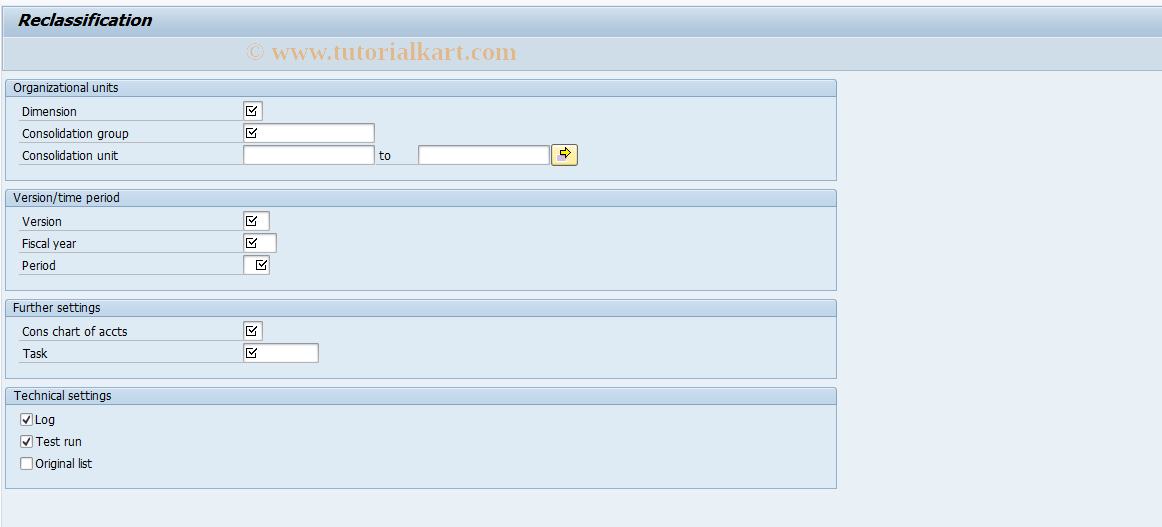 SAP TCode CXEC - Reclassification