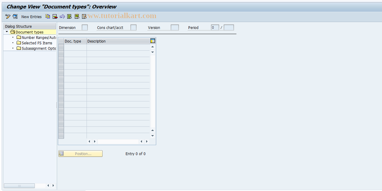 SAP TCode CXEM - IMG: Document Types for IU Elimination