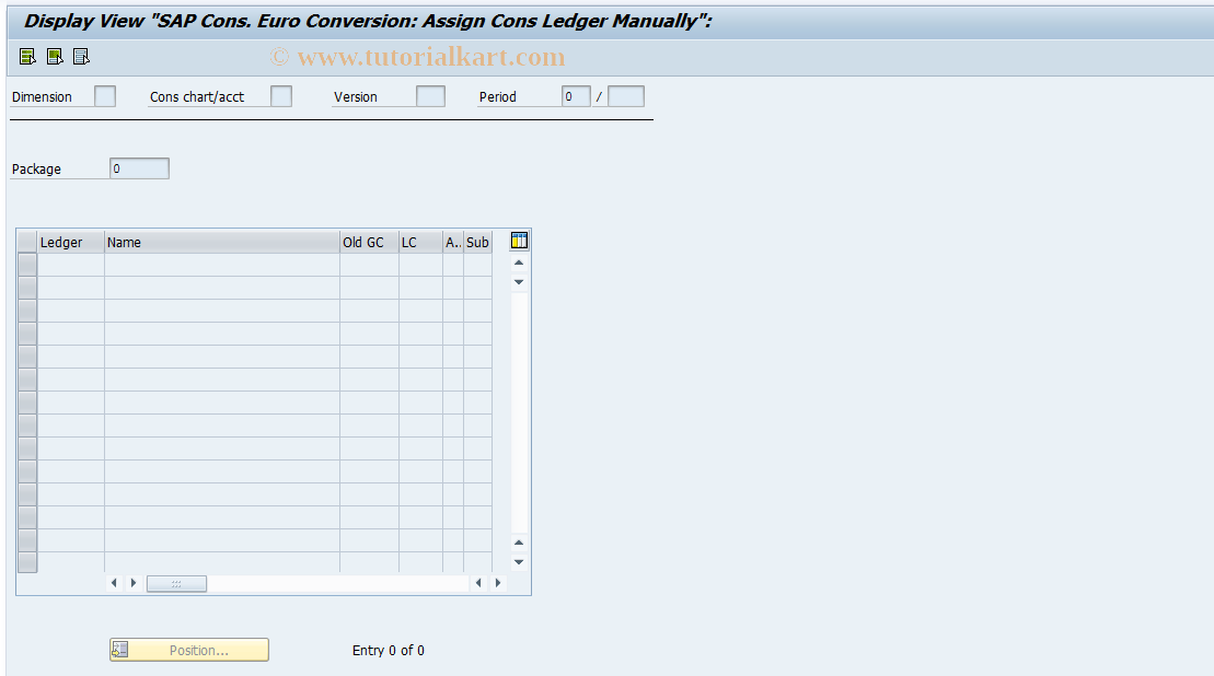 SAP TCode CXEU3 - ECCS EURO: Select Ledger