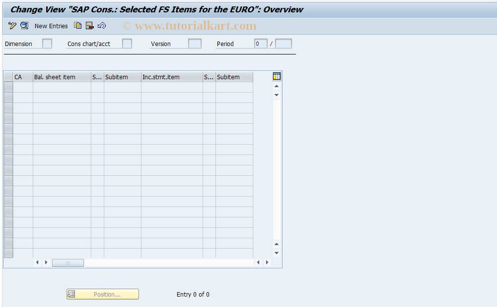 SAP TCode CXEU5 - ECCS EURO: Selected Items