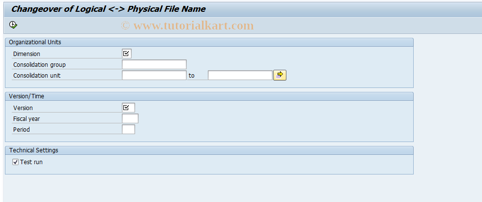 SAP TCode CXMF - Changeover to Physical File Names