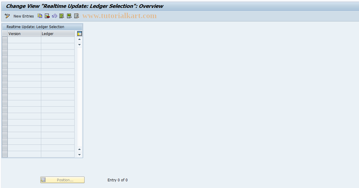 SAP TCode CXN41 - Realtime Update: Ledger Selection