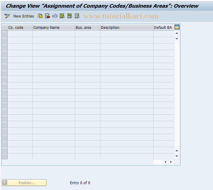 SAP TCode CXN5 - Assign Company Codes/Business Areas