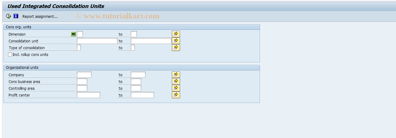 SAP TCode CXNG - Integrated Cons Units