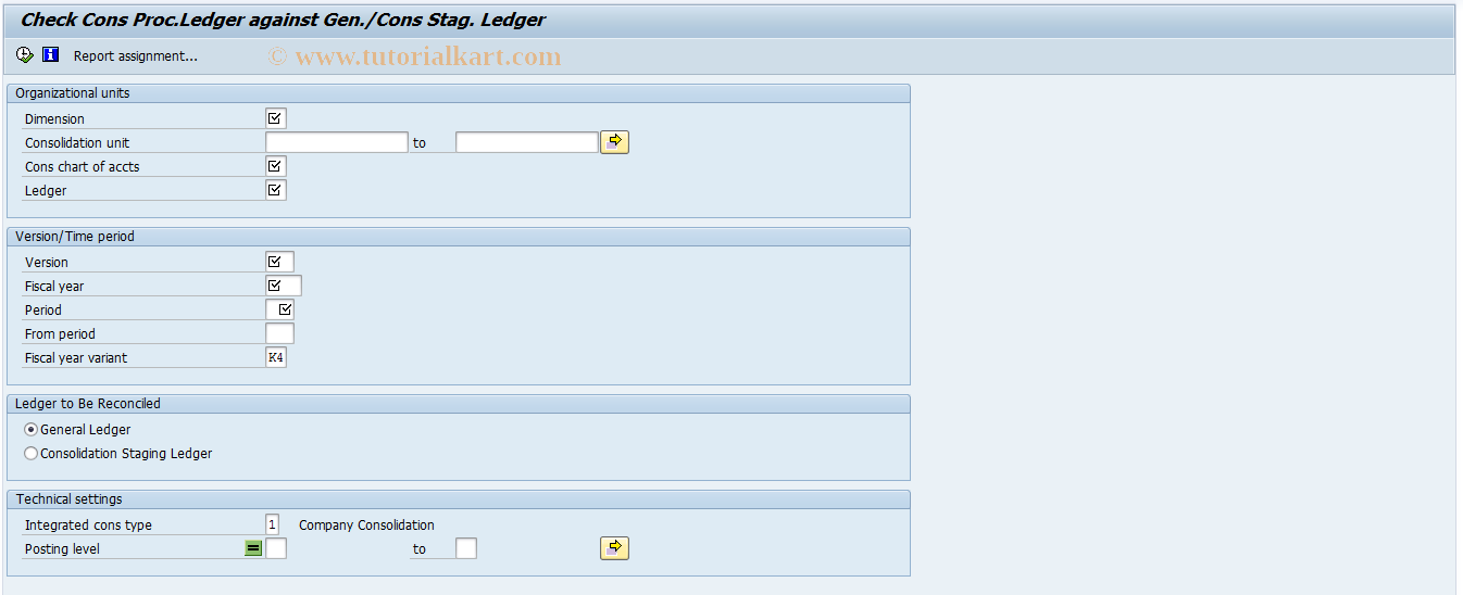 SAP TCode CXNR - Reconc. totals record General/ConsSL