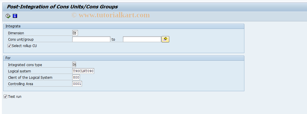 SAP TCode CXNT - Subsequent Integration of Org Units