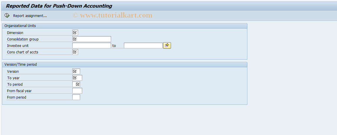 SAP TCode CXPGW3 - List of Reported Push-down Data