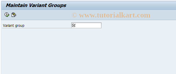 SAP TCode CXRA - Maintain Variant Groups