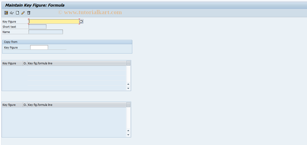 SAP TCode CXRK - Maintain Key Figures