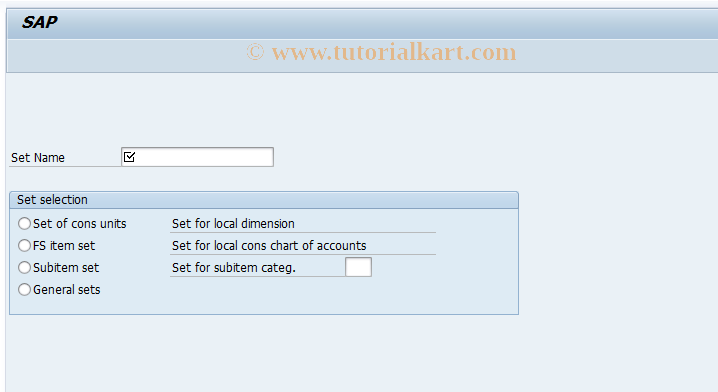 SAP TCode CXSD - Delete Set Maintenance