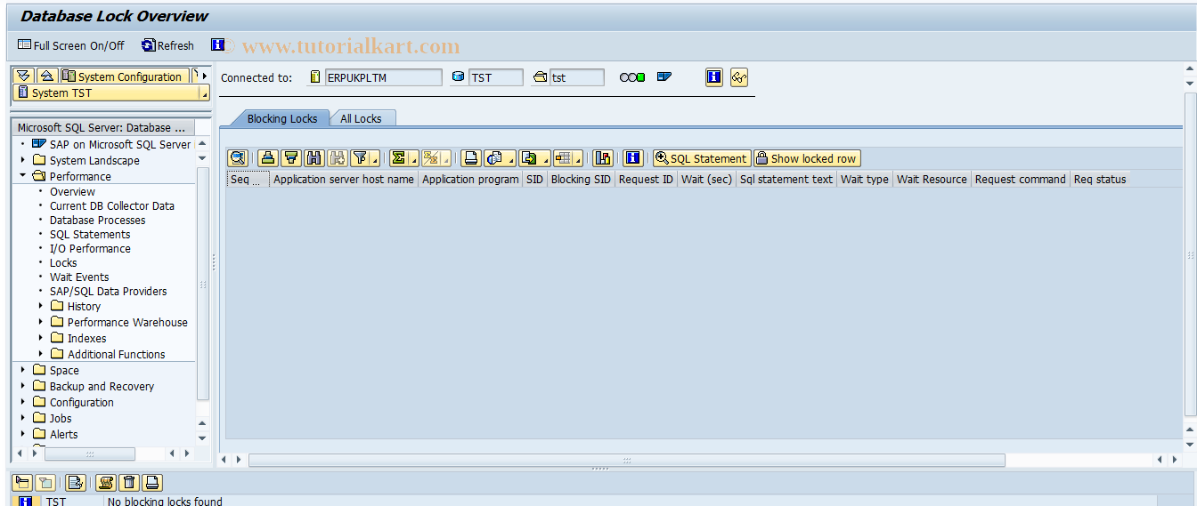 SAP TCode DB01 - Analyze Exclusive Lockwaits