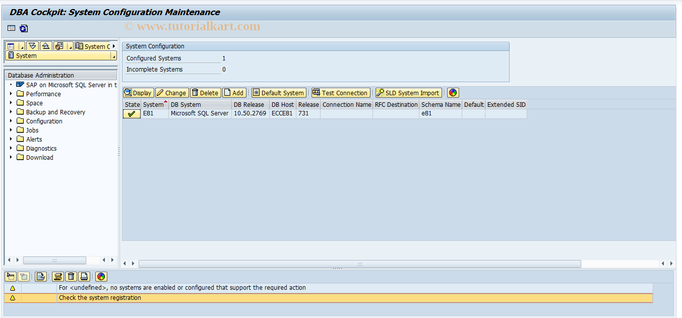 SAP TCode DB2 - DB2 z/OS: Select Database Activities