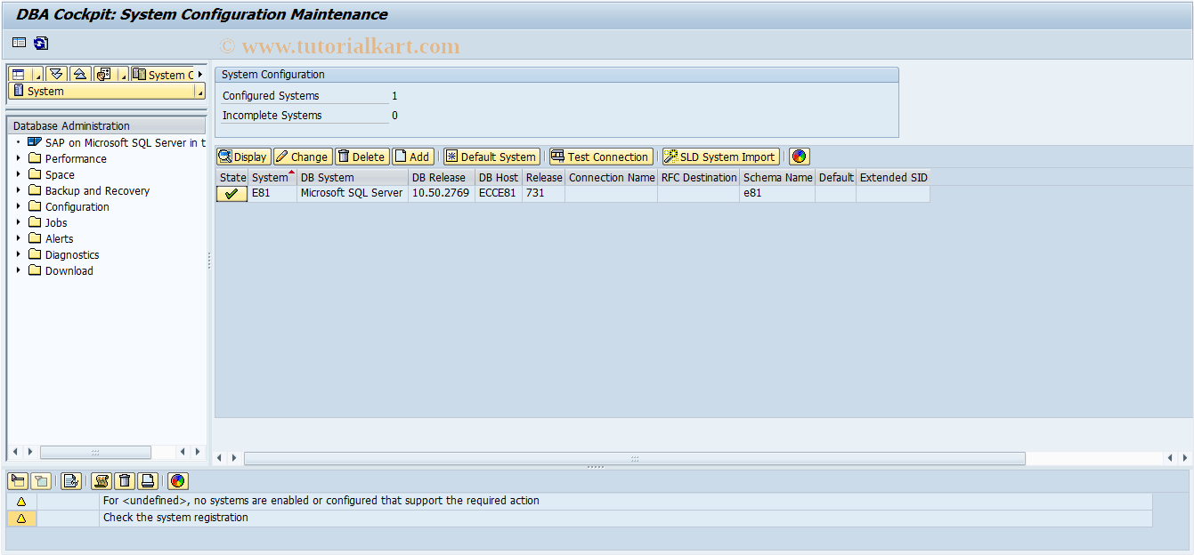 SAP TCode DB2C - DB2 z/OS: Catalog Browser