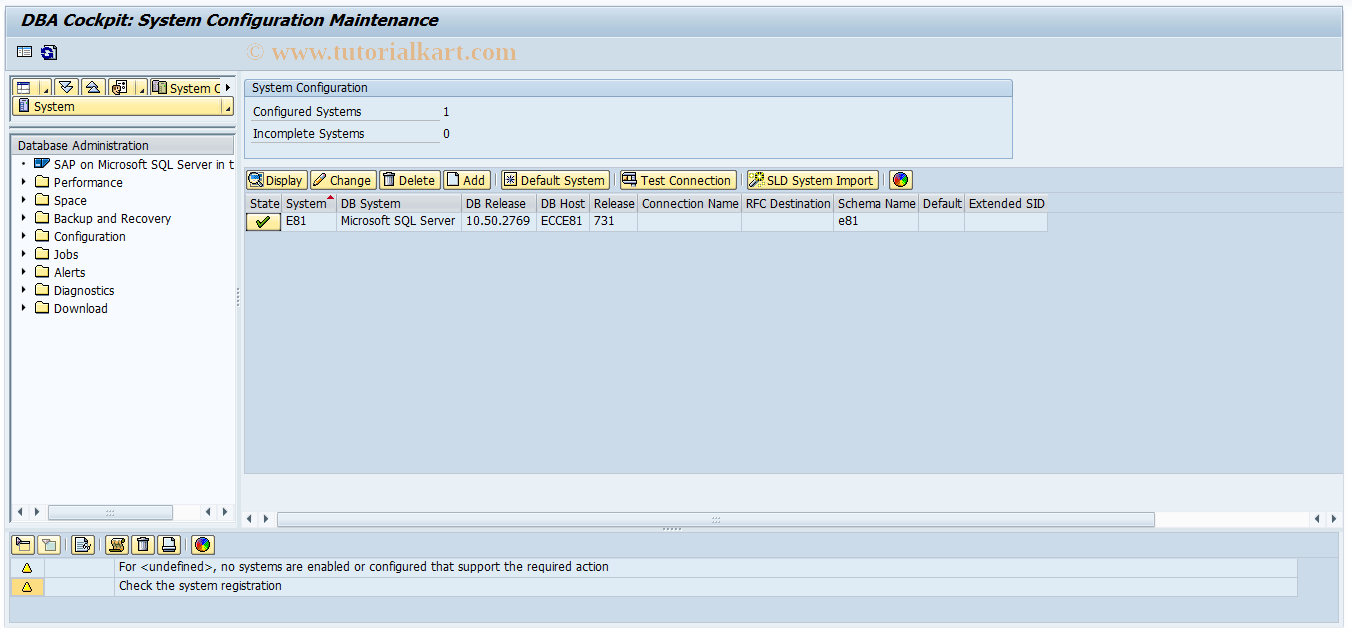 SAP TCode DB37 - DB6: Alert Message Log