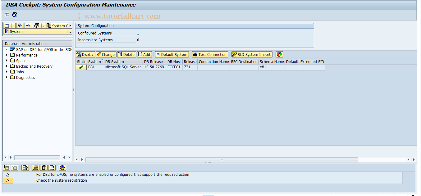 SAP TCode DB4DB12 - iSeries: Backup and Recovery