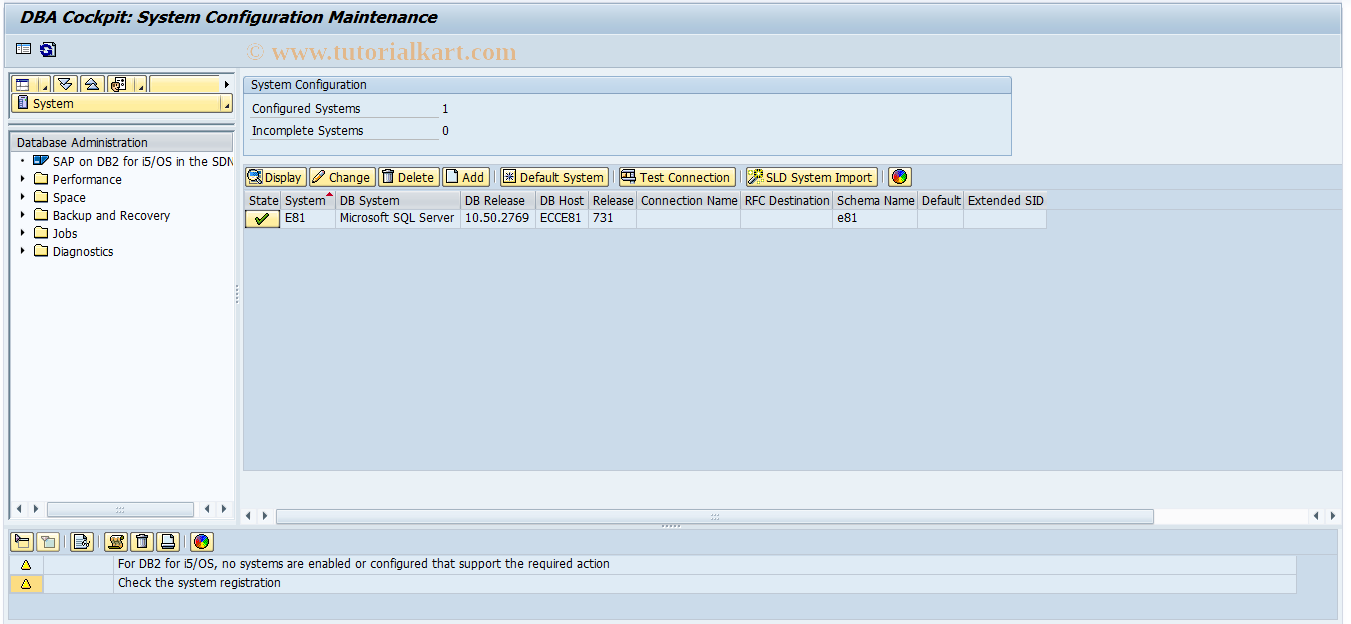 SAP TCode DB4LCK - Lock Monitor