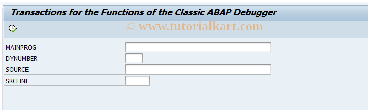 SAP TCode DBG_ABAP_EDITOR - Debugger -> ABAP Editor