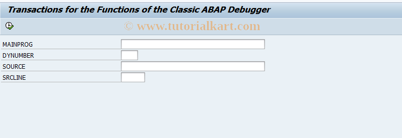 SAP TCode DBG_BROWSER - Debugger -> Repository Browser