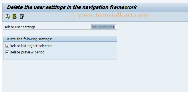 SAP TCode DELETE_NF_SETTINGS - Delete Framework Settings