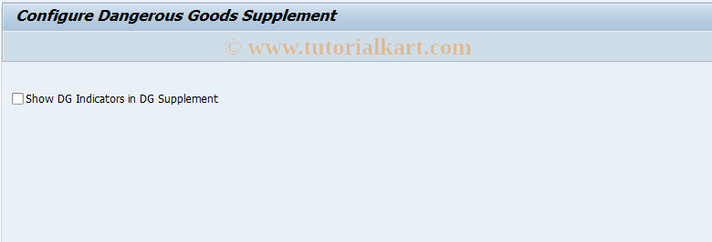 SAP TCode DGCW - Reactivate DG Indicators