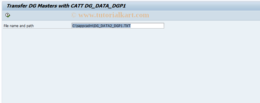 SAP TCode DGE4 - First database via DGP1