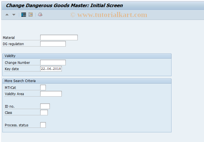 SAP TCode DGP2 - Change Dangerous Goods Master