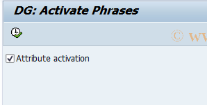 SAP TCode DGP9 - Activate phrase library