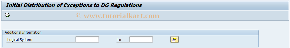 SAP TCode DGPEX5 -  Initialize Distr. of Exceptions to DG Regs