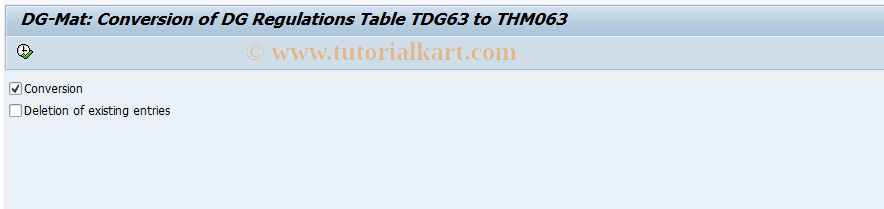 SAP TCode DGU1 - DG: Conversion of DG Registry tables