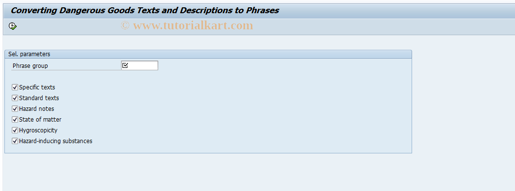 SAP TCode DGU2 - DG: Conversion Texts/Descriptions