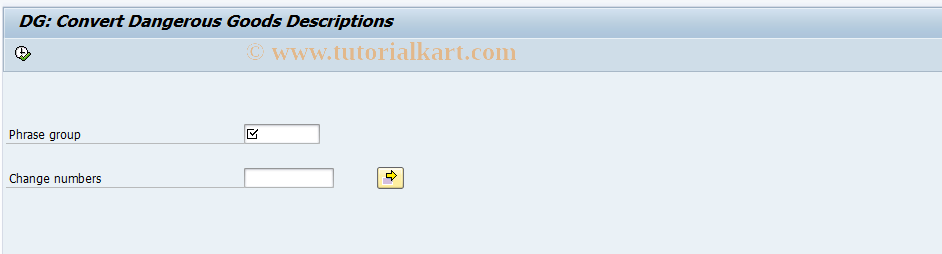 SAP TCode DGU3 - DG: Converting the DG Descriptions