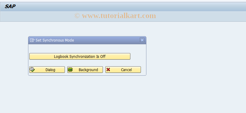 SAP TCode DIACL_CUST_LBK_SMODE - Set logbook sync mode