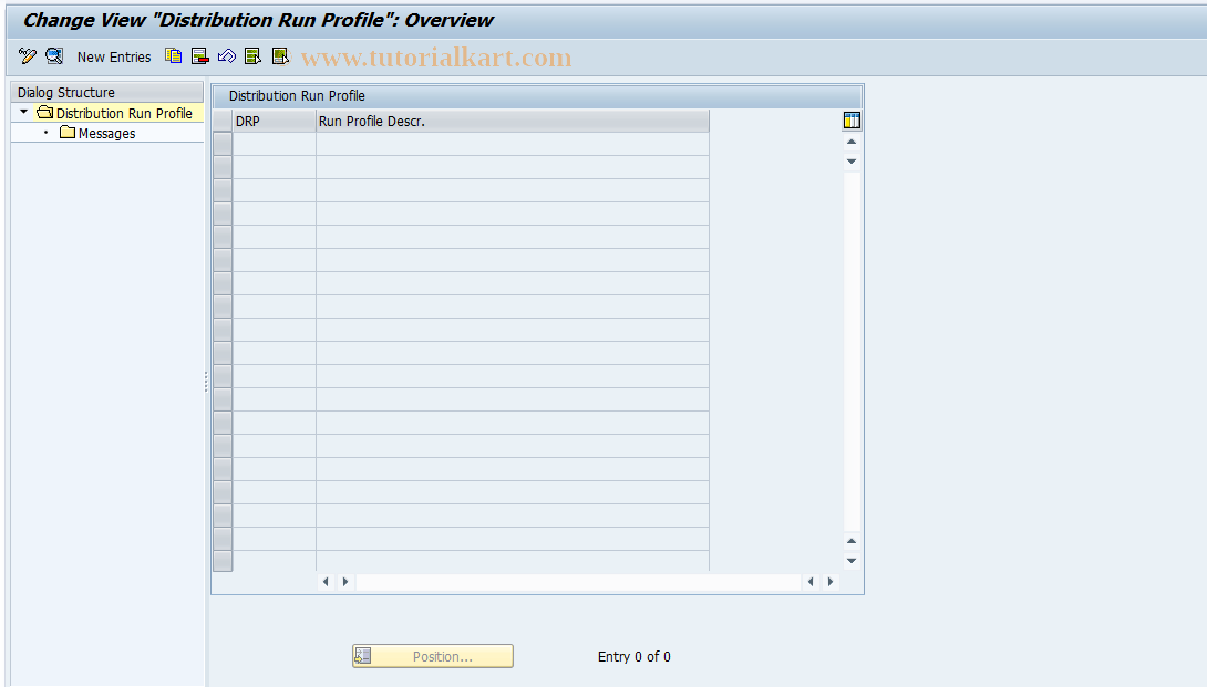 SAP TCode DISRP - Distribution: Run Profile