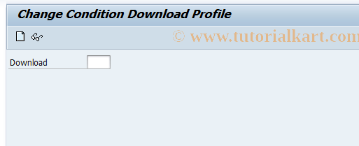 SAP TCode DL12 - Change condition download profile