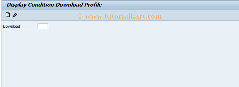 SAP TCode DL13 - Display condition download profile