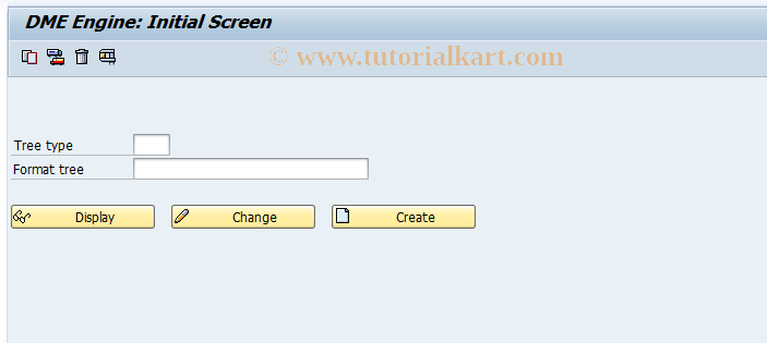 SAP TCode DMEE1 - DMEE: Format Tree Maintenance Tool