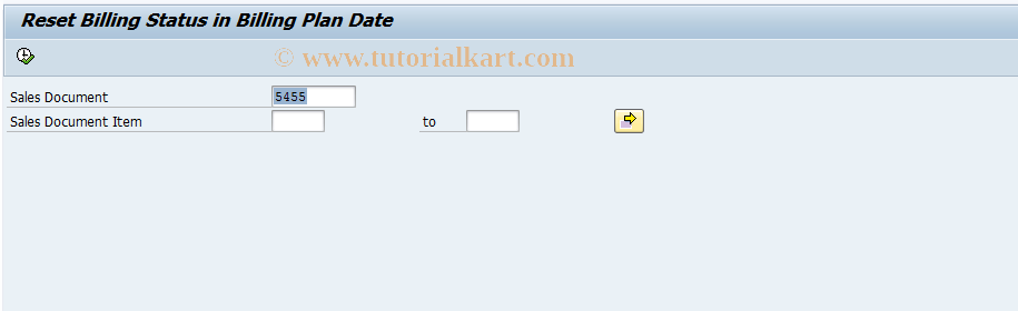 SAP TCode DP101 - Reset Billing Plan Date