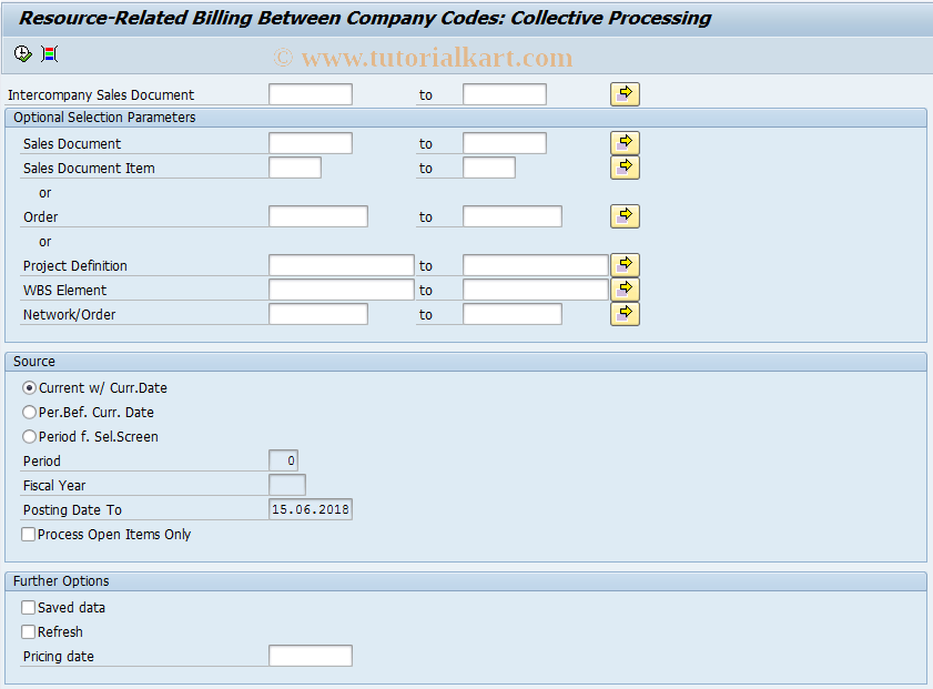 SAP TCode DP94 - Billing btwn Co.Codes ( Collective Procurement )