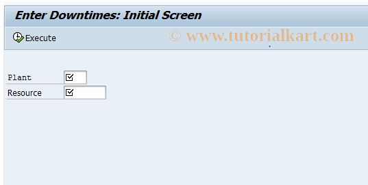 SAP TCode DTR0 - Enter Downtimes