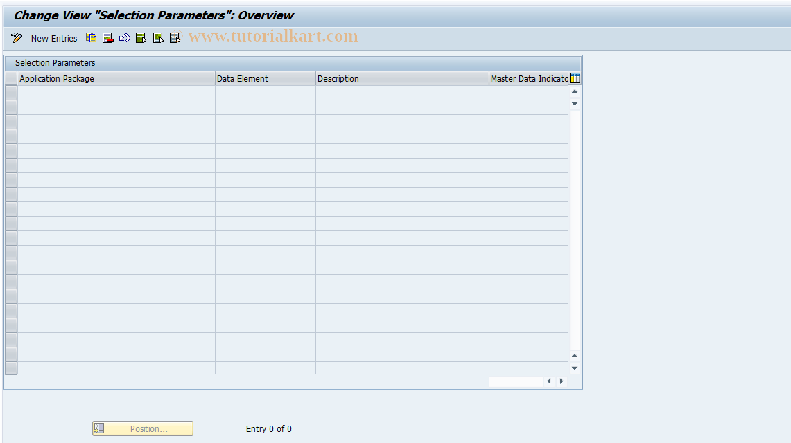 SAP TCode DXX04 - DARTX Maintain MasterData Indicators