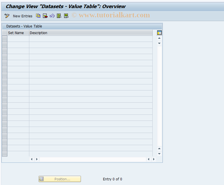 SAP TCode DXX08 - DARTX Data Set Maintenance
