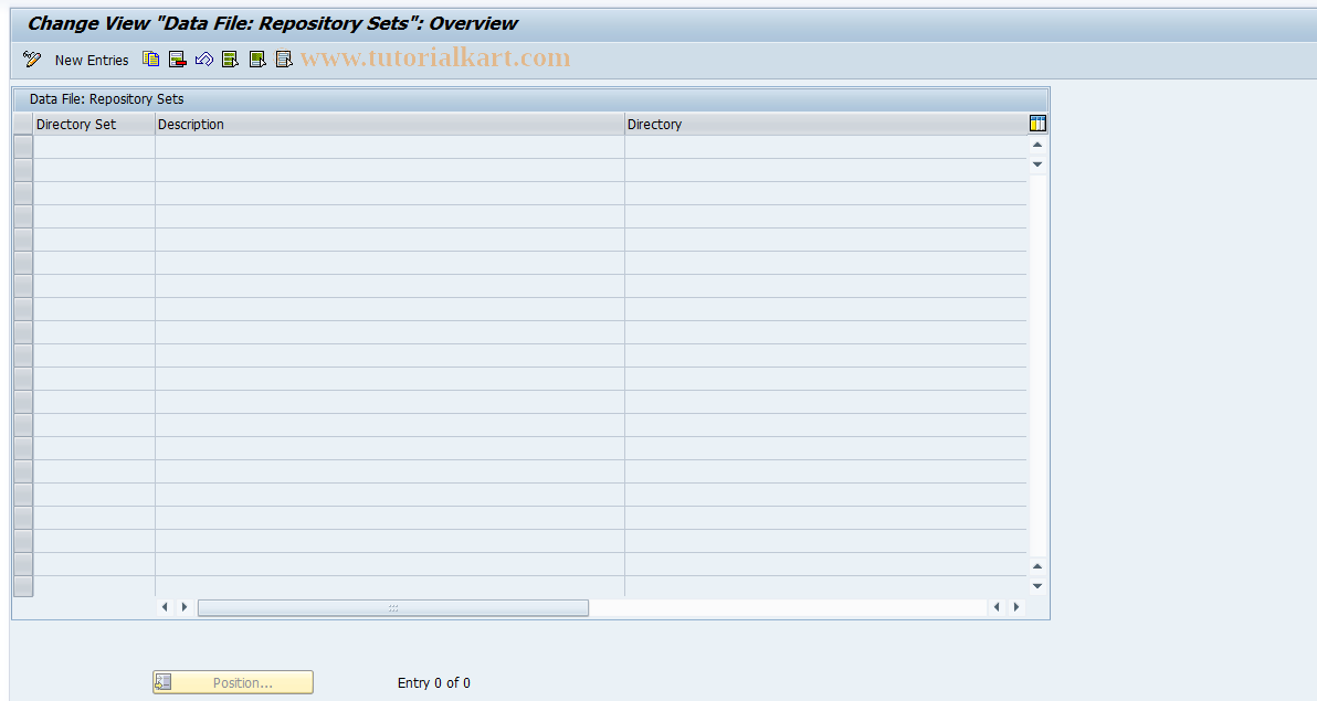 SAP TCode DXX12 - DARTX Directory Group Maintenance