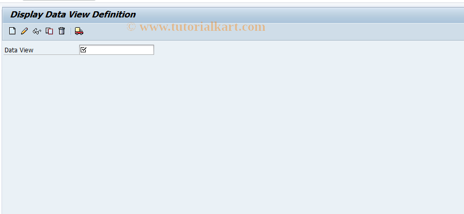 SAP TCode DXXV - Define Data View