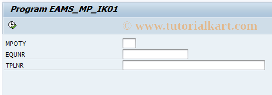 SAP TCode EAMS_LPD_MP_IK01 - Call IK01