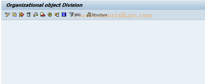 SAP TCode EC06 - Organizational Object Copier: Division
