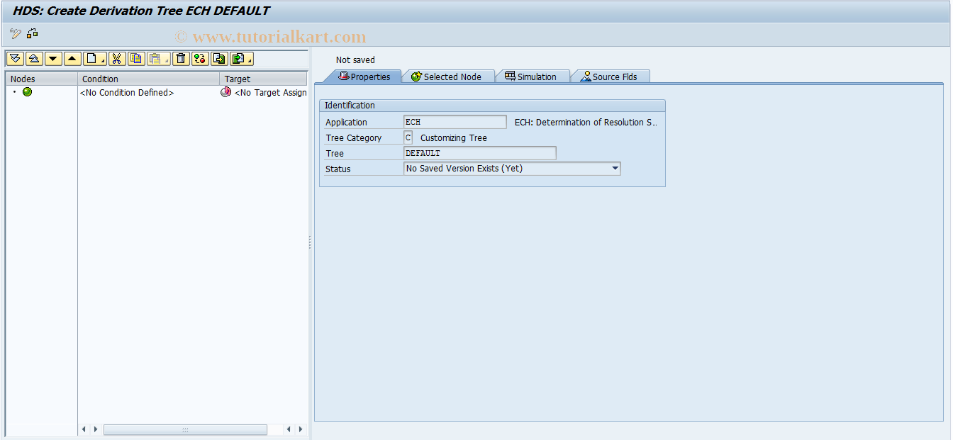 SAP TCode ECH_RESOL - Define Resolution Strategy