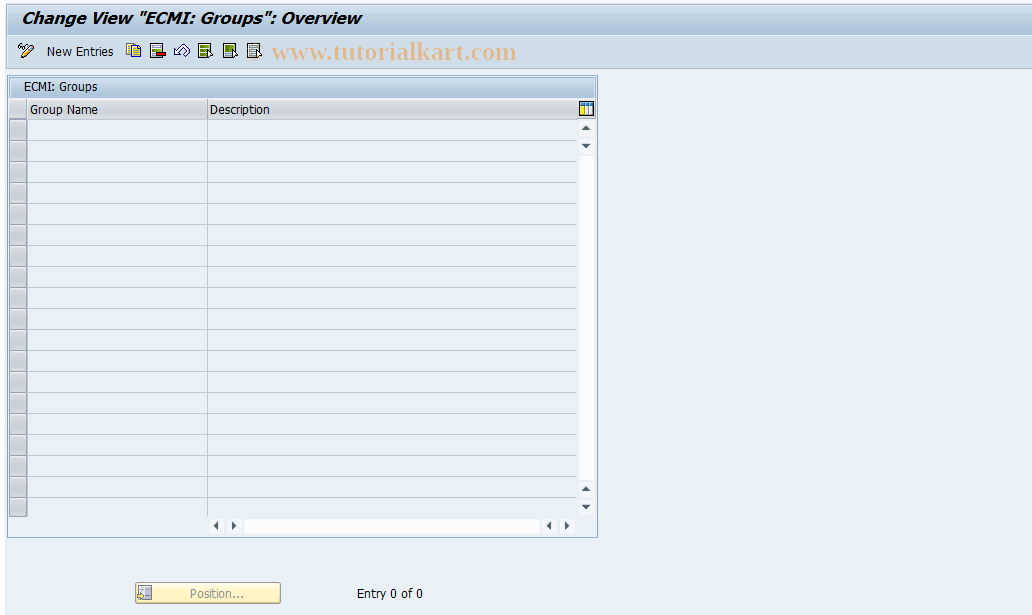 SAP TCode ECM_GROUP_CONF - ECM Group Configurator