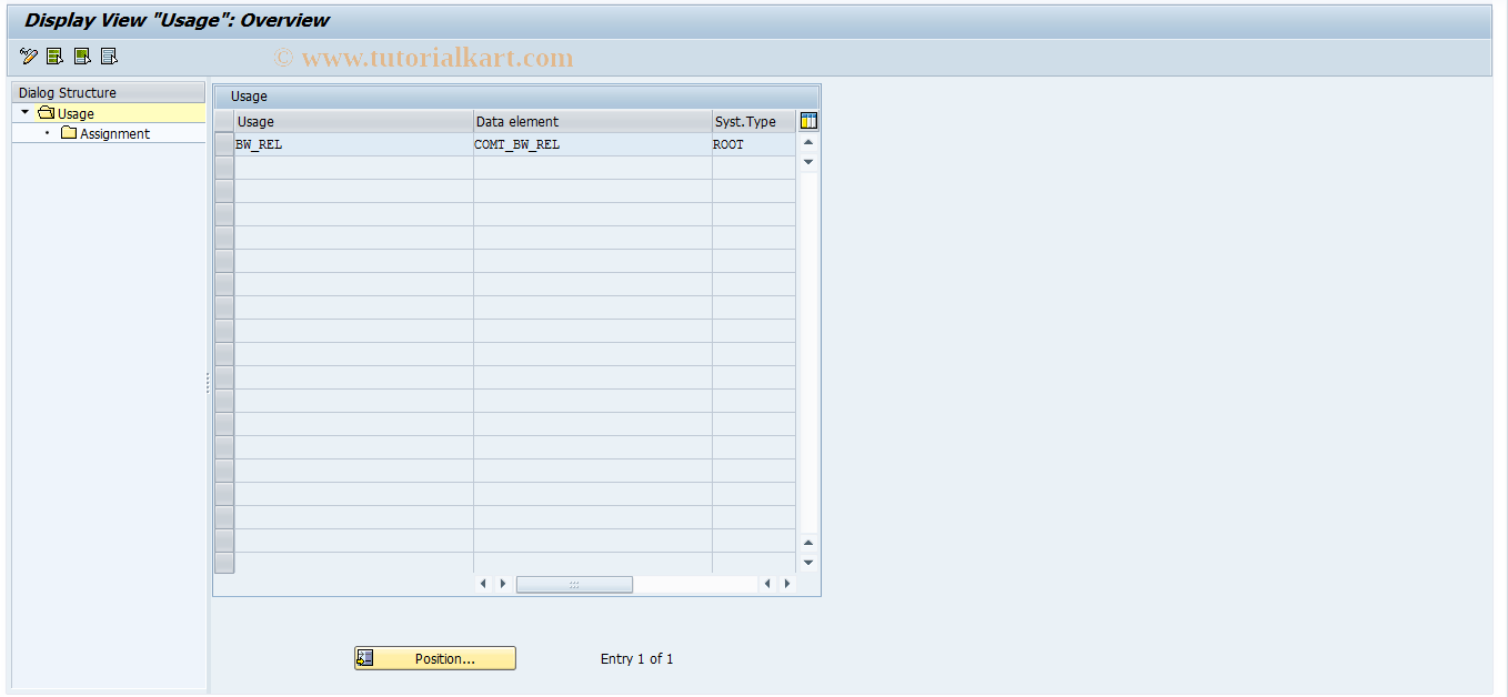 SAP TCode EEWZ2 - Use for Extension Fields