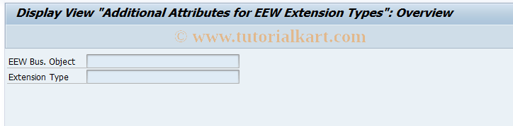 SAP TCode EEWZ3 - Additional Extension Definition