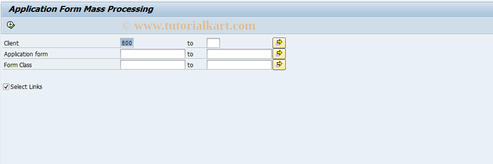 SAP TCode EFCC - Print Workbench Mass Processing